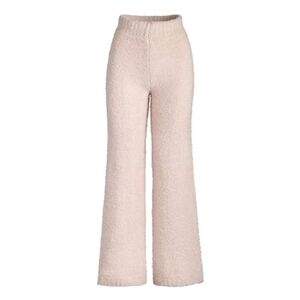 Skims Light Pink Cozy Knit Wide Leg Pants